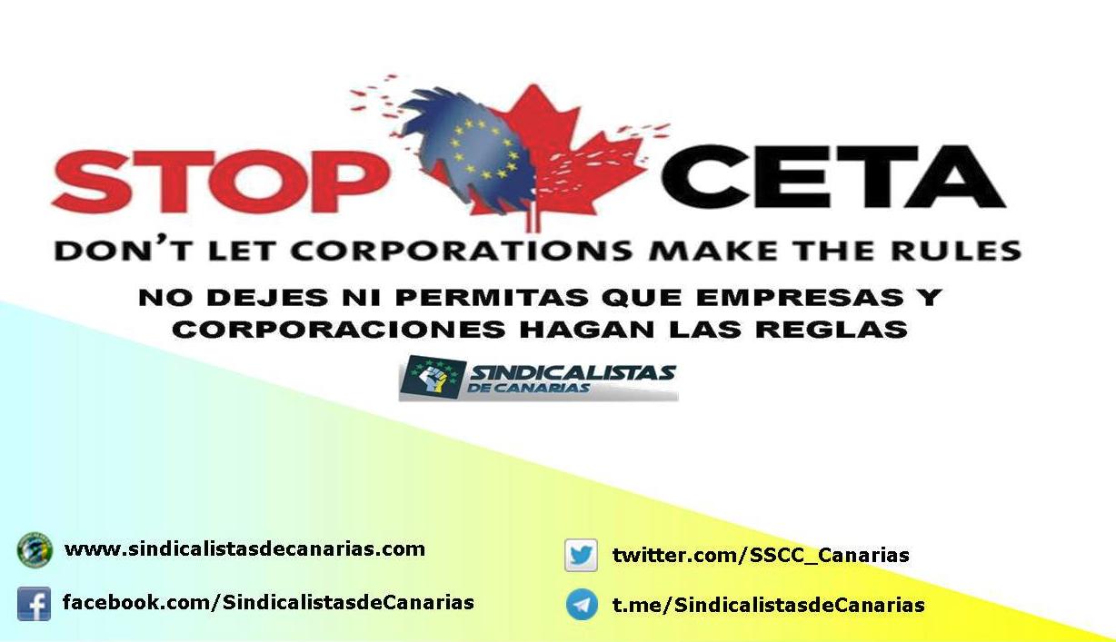 STOP CETA Sindicalistas de Canarias STOP CETA Sindicalistas de Canarias