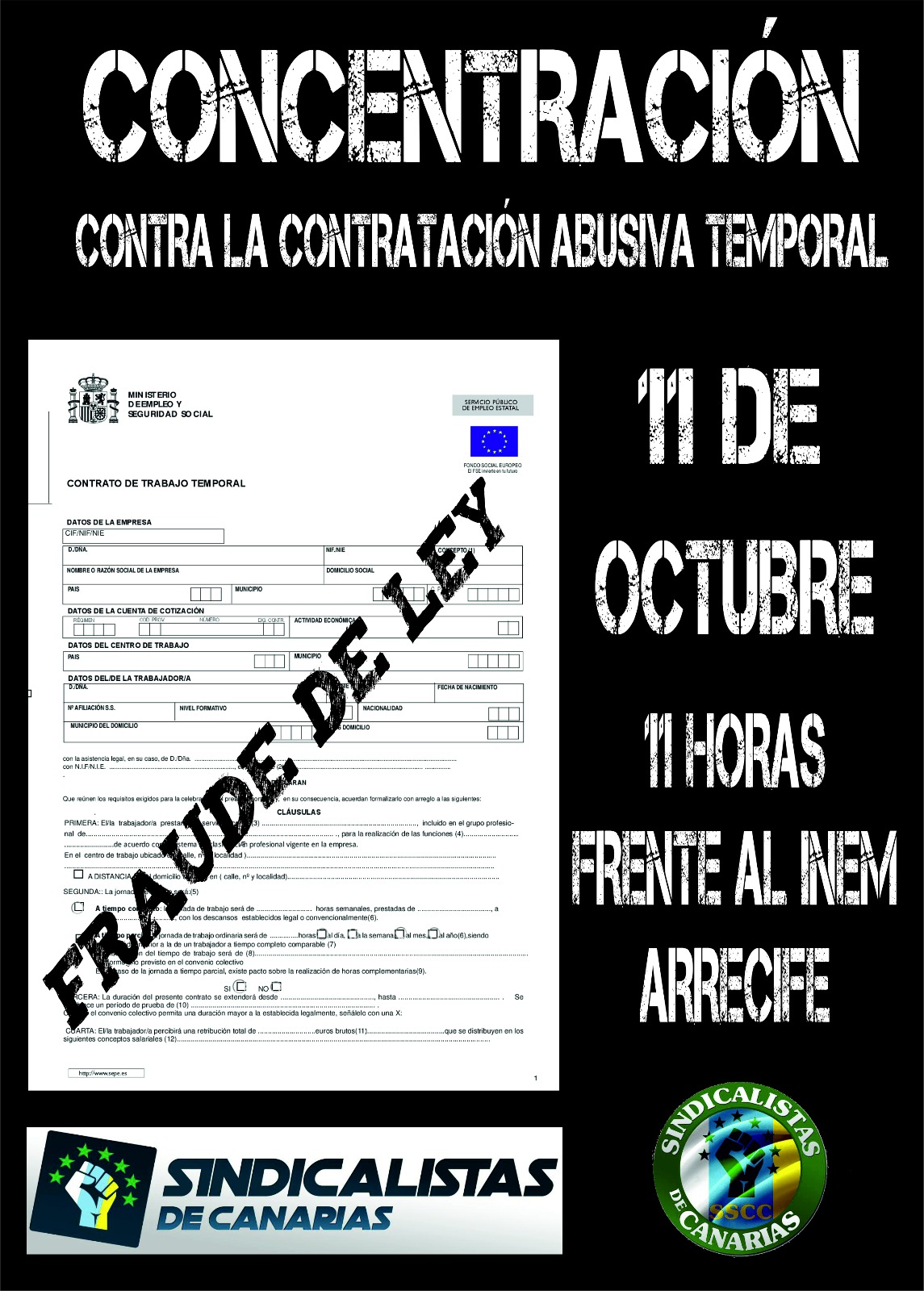 Concentración contra la contratación abusiva temporal Concentración contra la contratación abusiva temporal