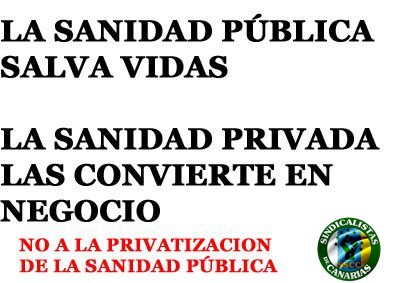 Por una Sanidad Pública y de Calidad‼️ Más salud y menos negocio