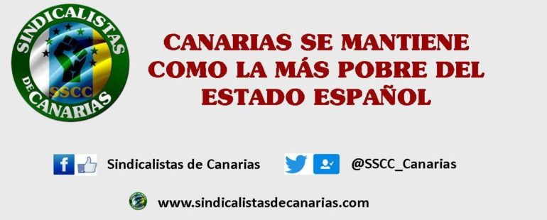 #Canarias se mantiene como la más pobre del estado español