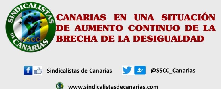 Canarias, en una situación de aumento continuo de la brecha de la desigualdad