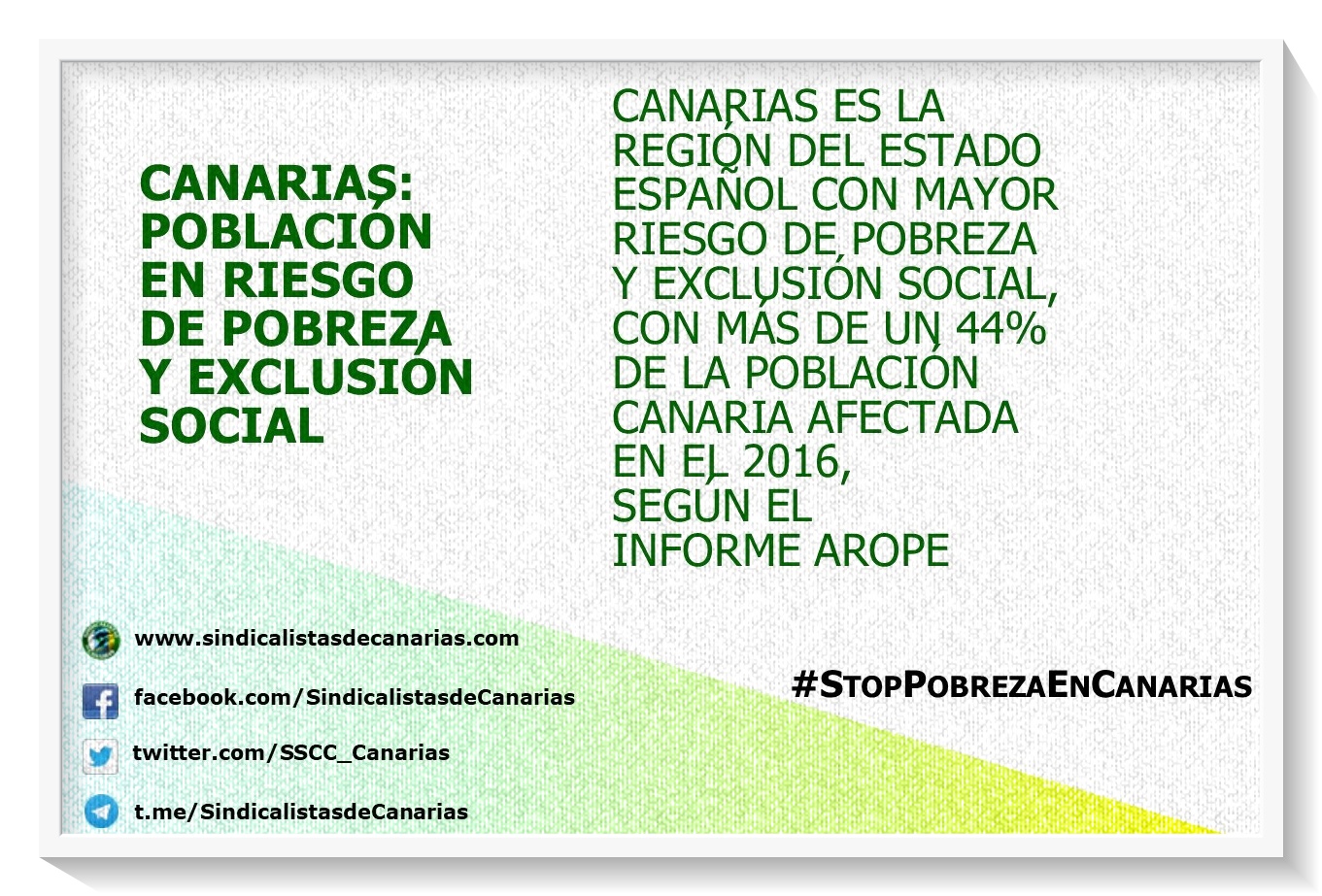 Canarias, en una situación de aumento continuo de la brecha de la desigualdad
