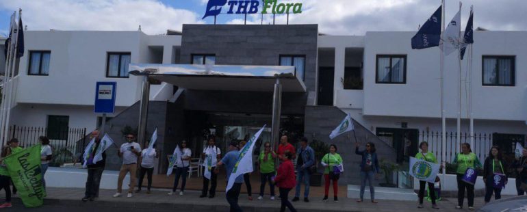 Protesta y denuncia contra el acoso y persecución a la libertad sindical en la THB Flora