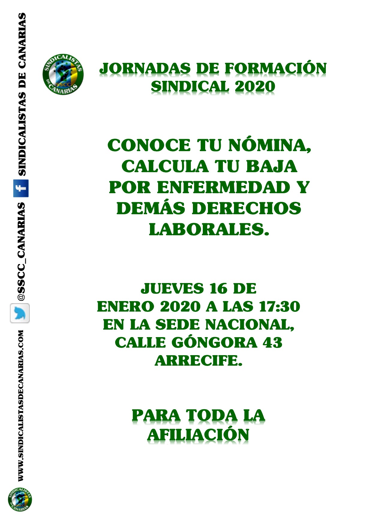 Curso de Formación 2020, conoce tu nómina, calcula tu baja por enfermedad, vacaciones...