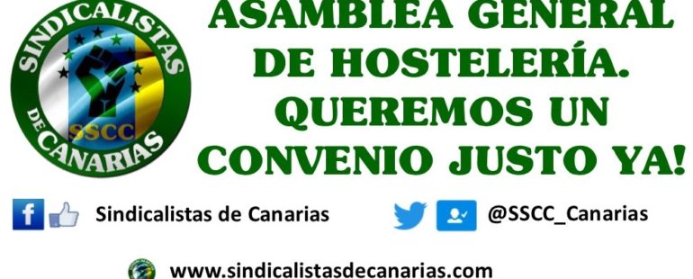 Asamblea General de Hostelería Sindicalistas de Canarias #SSCC