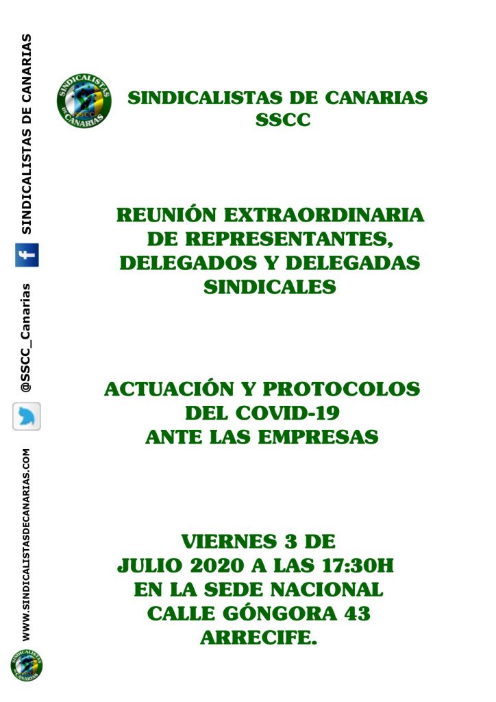 CONVOCATORIA NACIONAL DE LA CONFERENCIA SECTORIAL DE
HOSTELERÍA DE REPRESENTANTES UNITARIOS Y DELEGADOS
SINDICALES