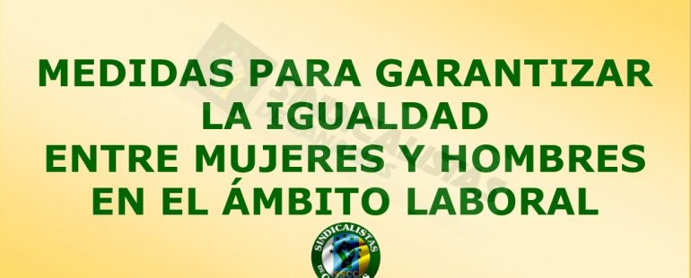 MEDIDAS PARA GARANTIZAR LA IGUALDAD ENTRE MUJERES Y HOMBRES EN EL ÁMBITO LABORAL