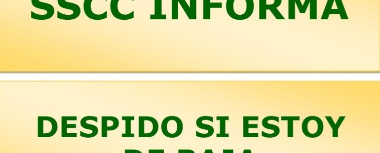 DESPIDO SI ESTOY DE BAJA