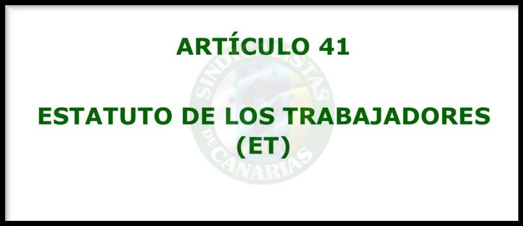 MODIFICACIONES SUSTANCIALES DE LAS CONDICIONES DE TRABAJO SSCC