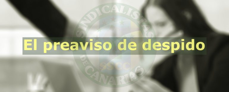 El preaviso de despido